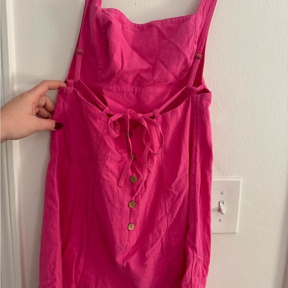 Free People Vacay Pink Little Local Mini Dress - Picture 3 of 6